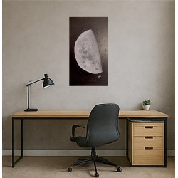 Tableau My Dark Side of the Moon – peinture lune noir et blanc 40x70 CHAB