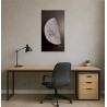 Tableau My Dark Side of the Moon – peinture lune noir et blanc 40x70 CHAB