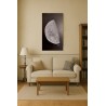 Peinture lune texturée noir et blanc – My Dark Side of the Moon par CHAB